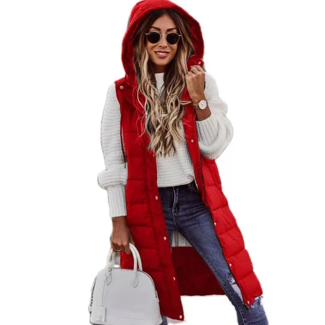 Lenora™  -  Vest Cotton Long Coat Sleeveless Loose Jacket