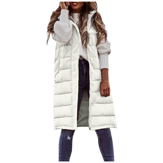 Lenora™  -  Vest Cotton Long Coat Sleeveless Loose Jacket