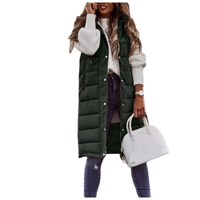 Lenora™  -  Vest Cotton Long Coat Sleeveless Loose Jacket