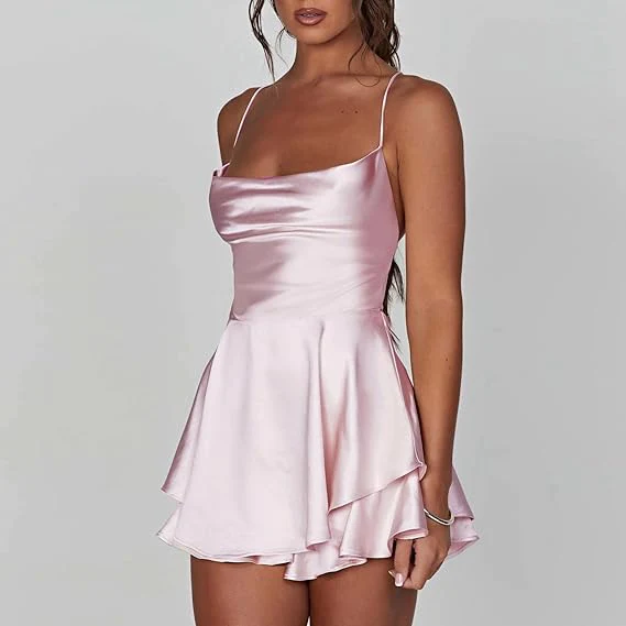 Hailey - Backless Satin Dress™