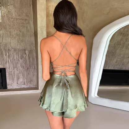 Hailey - Backless Satin Dress™